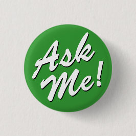 Bóton Redondo 5.08cm Botão Perguntar-me