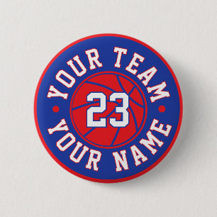 Bóton Redondo 5.08cm Botão Personalizado de Jogador de Basquete