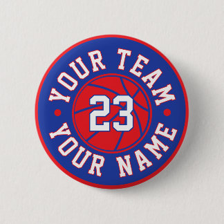 Bóton Redondo 5.08cm Botão Personalizado de Jogador de Basquete