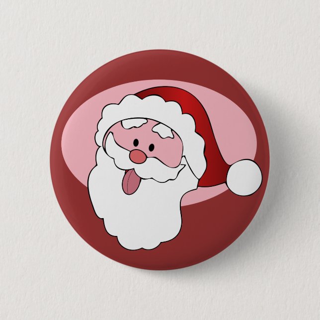 Bóton Redondo 5.08cm Botão personalizado de Papais noeis engraçados (Frente)