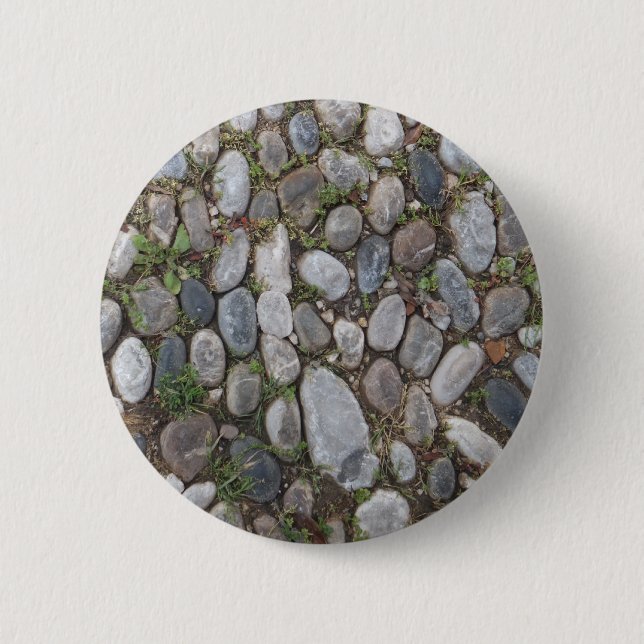Bóton Redondo 5.08cm Botão personalizado de pedras (Frente)