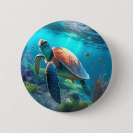 Bóton Redondo 5.08cm Botão Personalizado de Tartaruga Com Imagem Presen