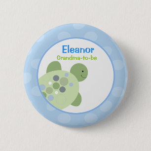Bóton Redondo 5.08cm Botão personalizado NOME DE ETIQUETA da TARTARUGA