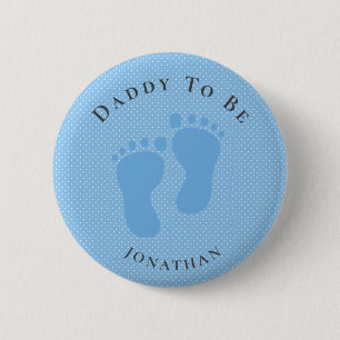 Bóton Redondo 5.08cm Botão Personalizado Pai para Ser Pontos Azuis (Men