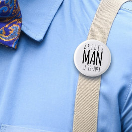 Bóton Redondo 5.08cm Botão Pin do Favor da Festa de casamento do Modern