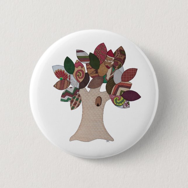 Bóton Redondo 5.08cm Botão Pinback da Árvore Imp (Frente)