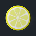 Bóton Redondo 5.08cm Botão Pinback da fatia de limão<br><div class="desc">Faça seu pucker de flare!</div>