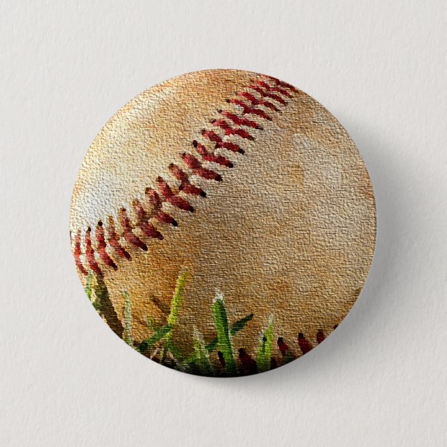 Bóton Redondo 5.08cm Botão Pinback de Baseball (Frente)