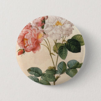 Bóton Redondo 5.08cm Botão Pinback de Flor Rosa Rosa Rosa Rosa Rosa Vin