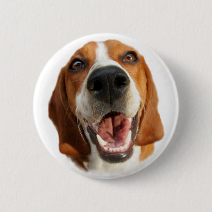 Bóton Redondo 5.08cm Botão Pinback do Beagle Feliz
