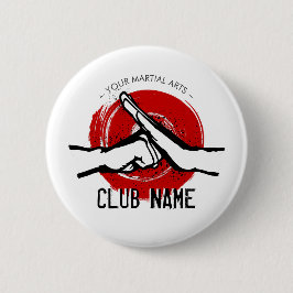 Bóton Redondo 5.08cm Botão Pinback do Clube de Artes Marciais