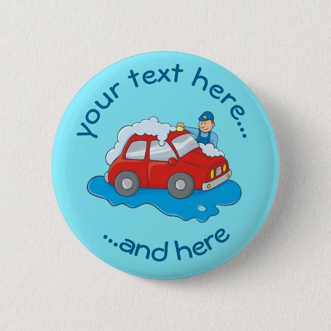 Bóton Redondo 5.08cm Botão Pinback do Homem de Lavagem (Frente)