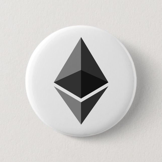 Bóton Redondo 5.08cm Botão/pino de Ethereum (Frente)