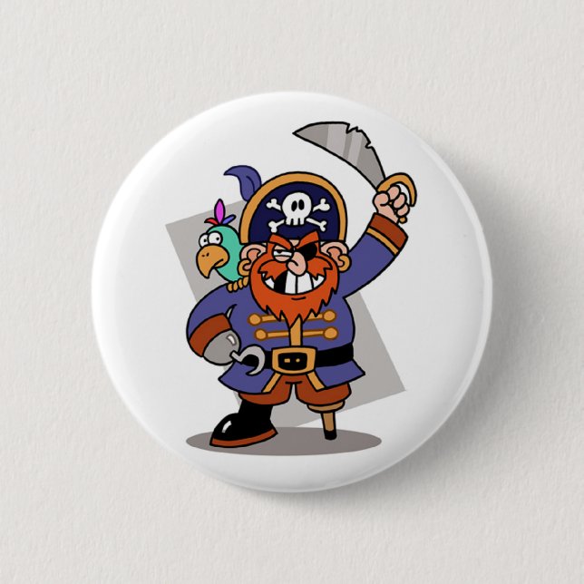 Bóton Redondo 5.08cm Botão Pirate (Frente)