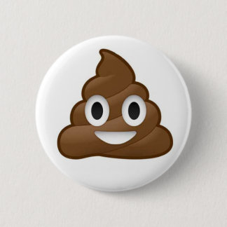 Bóton Redondo 5.08cm Botão Poop Emoji