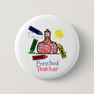 Bóton Redondo 5.08cm Botão pré-escolar do professor - escola & pasté