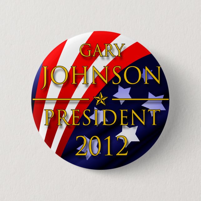 Bóton Redondo 5.08cm Botão presidencial de Gary Johnson 2012 (Frente)
