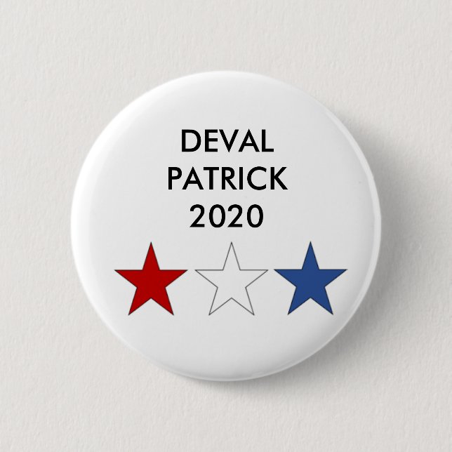Bóton Redondo 5.08cm Botão Presidencial DEVAL PATRICK 2020 (Frente)