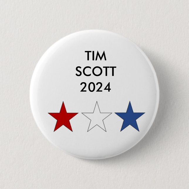 Bóton Redondo 5.08cm Botão Presidencial Tim Scott 2024 (Frente)