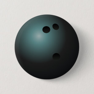 Bóton Redondo 5.08cm Botão preto da bola de boliche