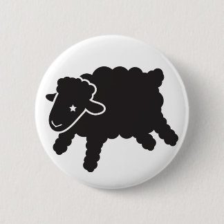 Bóton Redondo 5.08cm botão preto de solo do cordeiro-starr