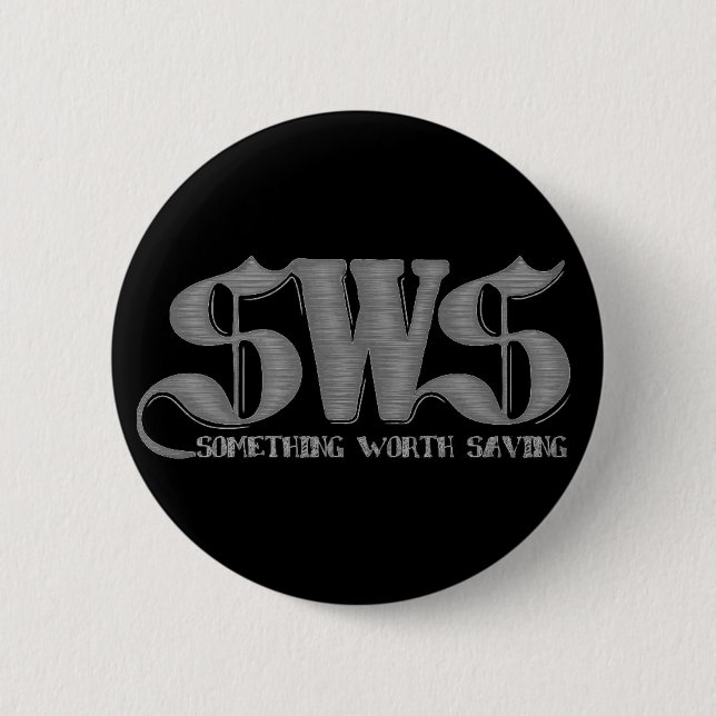 Bóton Redondo 5.08cm Botão preto de SWS (Frente)
