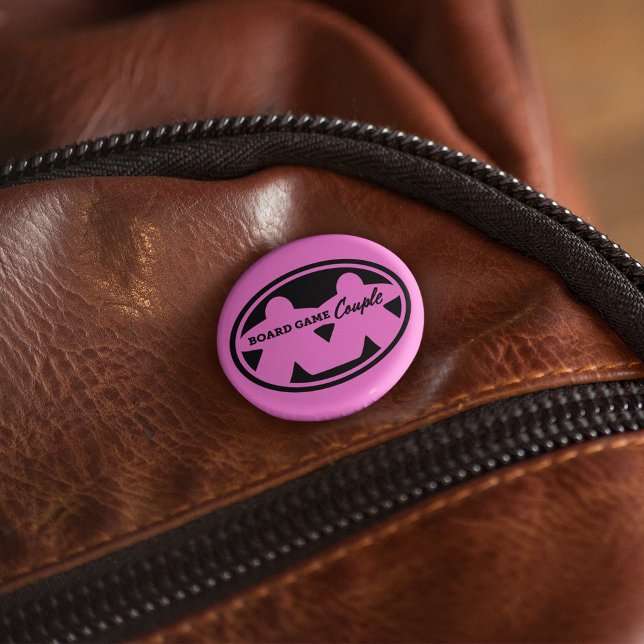 Bóton Redondo 5.08cm Botão Preto do Casal do Jogo do conselho (Criador carregado)