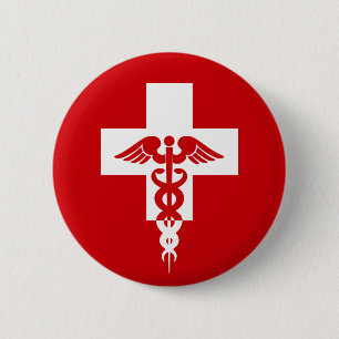 Bóton Redondo 5.08cm Botão Profissional Médico