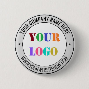 Bóton Redondo 5.08cm Botão Promocional de Negócios com Logotipo e Texto