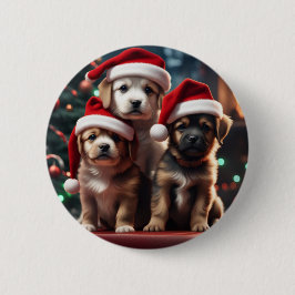 Bóton Redondo 5.08cm Botão Puppy Paws