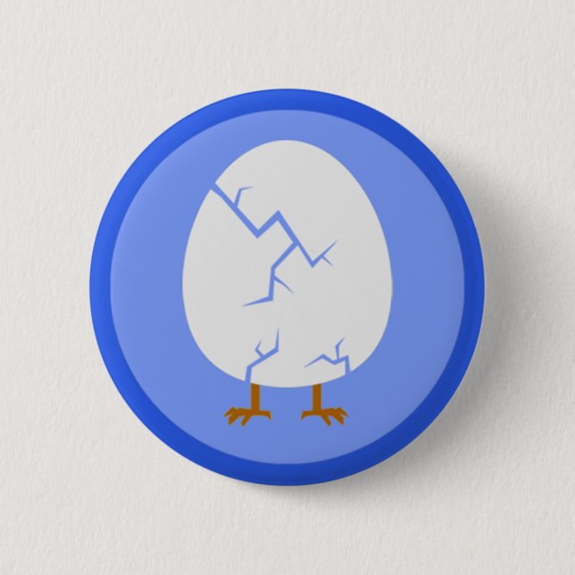 Bóton Redondo 5.08cm Botão rachado do ovo (Frente)