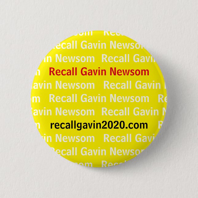 Bóton Redondo 5.08cm Botão Recall Gavin 2020 (Frente)