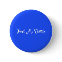 Botão Redondo Azul Neon Moderno Personalizável