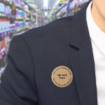 Bóton Redondo 5.08cm Botão redondo castanho claro da Marca comercial<br><div class="desc">Botão de forma redonda que você pode personalizar para colocar seu nome de negócios e logotipo. Você pode usar este botão como acessório uniforme do seu funcionarios. Você também pode usá-lo como acessório de empacotamento. Você também pode incluí-lo em seus materiais de marketing para anunciar sua empresa ou promover seu...</div>