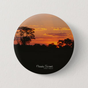 Bóton Redondo 5.08cm Botão Redondo de Foto Acacia Sunset