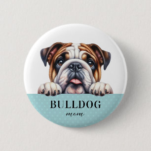 Bóton Redondo 5.08cm Botão redondo do Bulldog Inglês