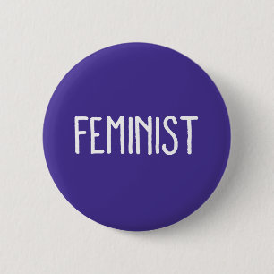 Bóton Redondo 5.08cm Botão redondo feminista roxo