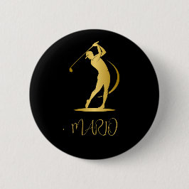 Bóton Redondo 5.08cm Botão redondo personalizado com design de golfe