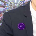 Bóton Redondo 5.08cm Botão redondo Roxo da Marca comercial<br><div class="desc">Botão de forma redonda que você pode personalizar para colocar seu nome de negócios e logotipo. Você pode usar este botão como acessório uniforme do seu funcionarios. Você também pode usá-lo como acessório de empacotamento. Você também pode incluí-lo em seus materiais de marketing para anunciar sua empresa ou promover seu...</div>
