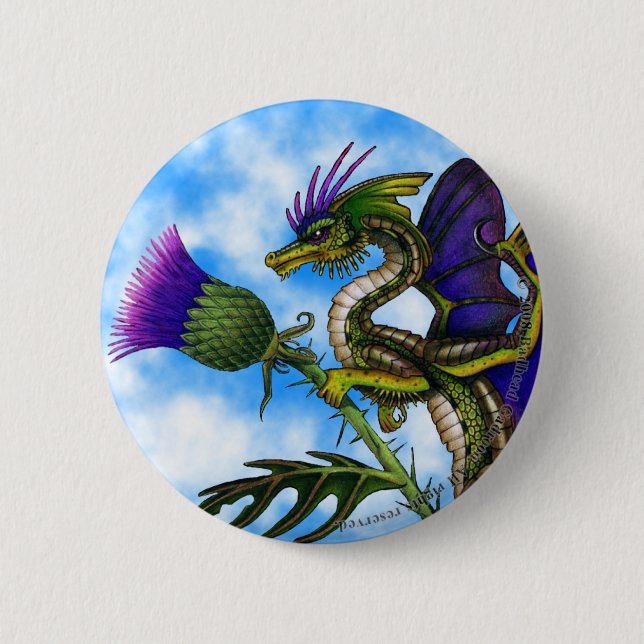 Bóton Redondo 5.08cm Botão redondo Thistlebairn (Frente)