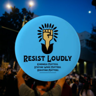 Bóton Redondo 5.08cm Botão Resistente Progressivo Anti-Fascista