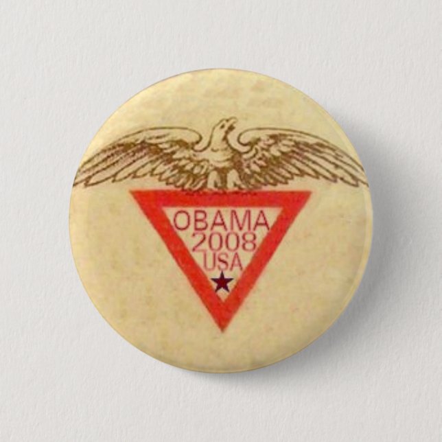 Bóton Redondo 5.08cm Botão retro de Obama Eagle (Frente)