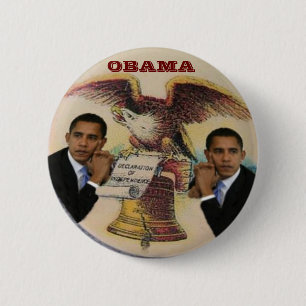 Bóton Redondo 5.08cm Botão retro de Obama Liberty Bell