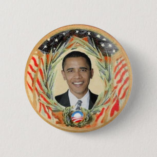 Bóton Redondo 5.08cm Botão retro do estilo de Obama