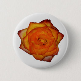 Bóton Redondo 5.08cm Botão Rosa Laranja Queimado