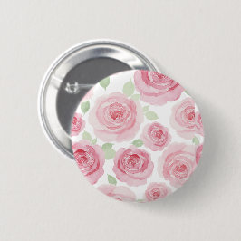 Bóton Redondo 5.08cm Botão Rosa Romântica