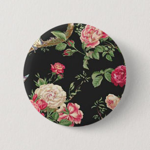 Bóton Redondo 5.08cm Botão Rosa Selvagem