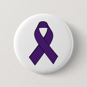 Bóton Redondo 5.08cm Botão roxo da fita da consciência de Chiari