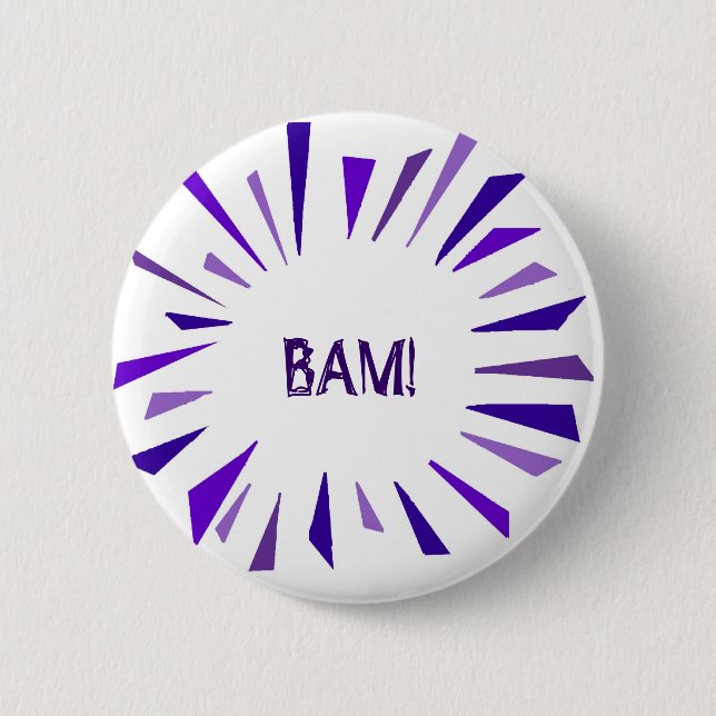 Bóton Redondo 5.08cm Botão roxo dos fogos-de-artifício (Frente)