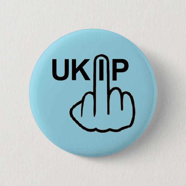Bóton Redondo 5.08cm Botão Sacudir UKIP (Frente)